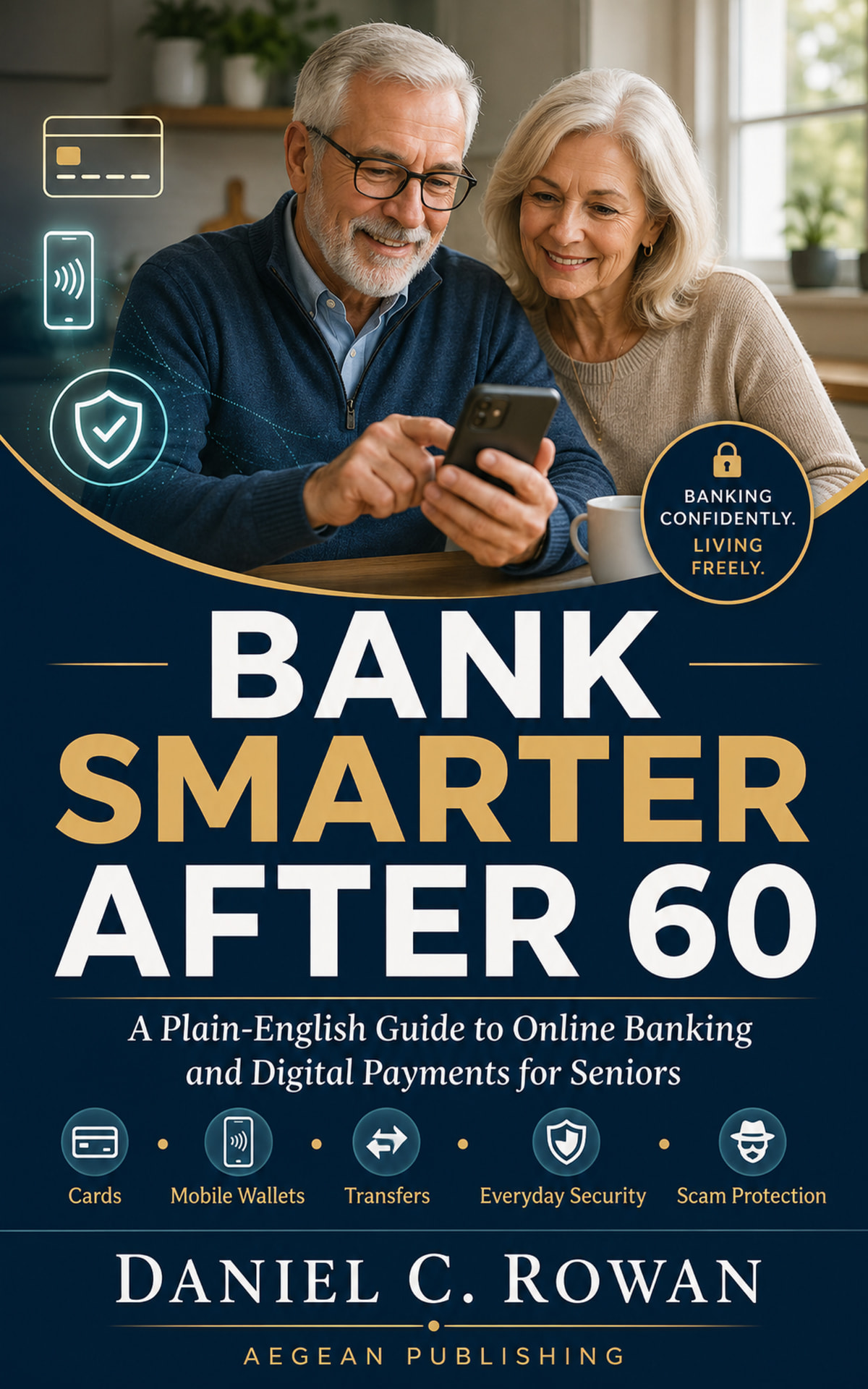Cover of Bank Smarter After 60 by Daniel C. Rowan, published by Aegean Publishing